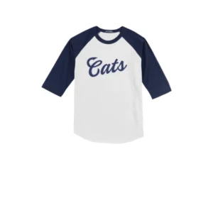 Cats Logo Youth Baseball Tee