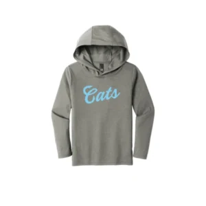 Cats Logo Youth Long Sleeve Hooded Tee