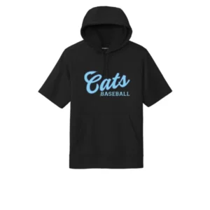 Cats Baseball Logo Adult Short Sleeve Hoodie