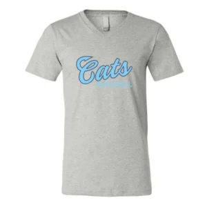 Cats Baseball Logo Adult V-Neck