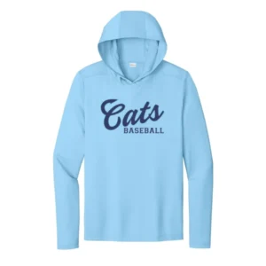 Cats Baseball Logo Adult Long Sleeve Hooded Tee