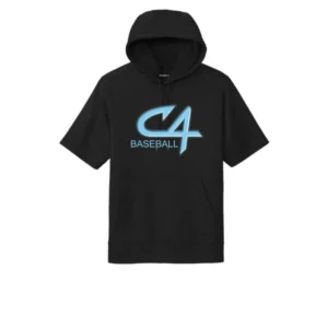 Channel Cats C4 Baseball Logo Adult Short Sleeve Hoodie