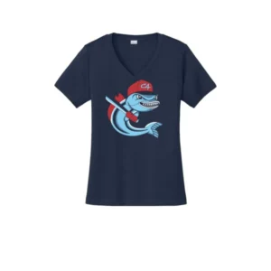 Channel Cats Catfish Logo Ladies V-Neck