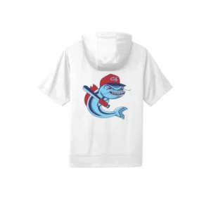 Channel Cats Catfish Logo Adult Short Sleeve Hoodie