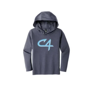 Channel Cats C4 Logo Youth Long Sleeve Hooded Tee