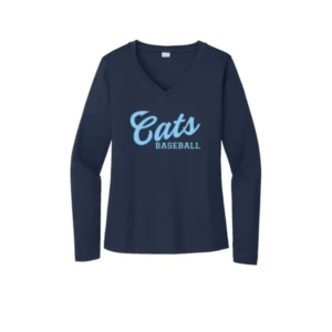Cats Baseball Logo Ladies Long Sleeves