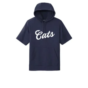 White Cats Logo Adult Short Sleeve Hoodie