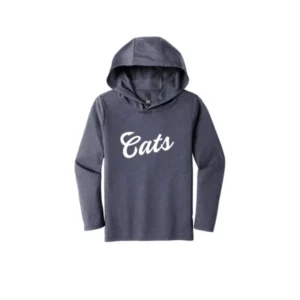 White Cats Logo Youth Long Sleeve Hooded Tee