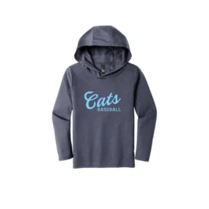 Cats Baseball Logo Youth Long Sleeve Hooded Tee
