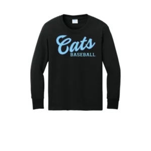 Cats Baseball Logo Youth Long Sleeves