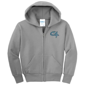 Channel Cats C4 Embroidery Youth Full Zip Hoodie
